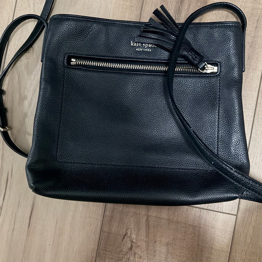 Kate Spade Black Pebbled Leather Crossbody Bag